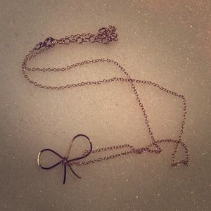 Gold vermeil bow necklace